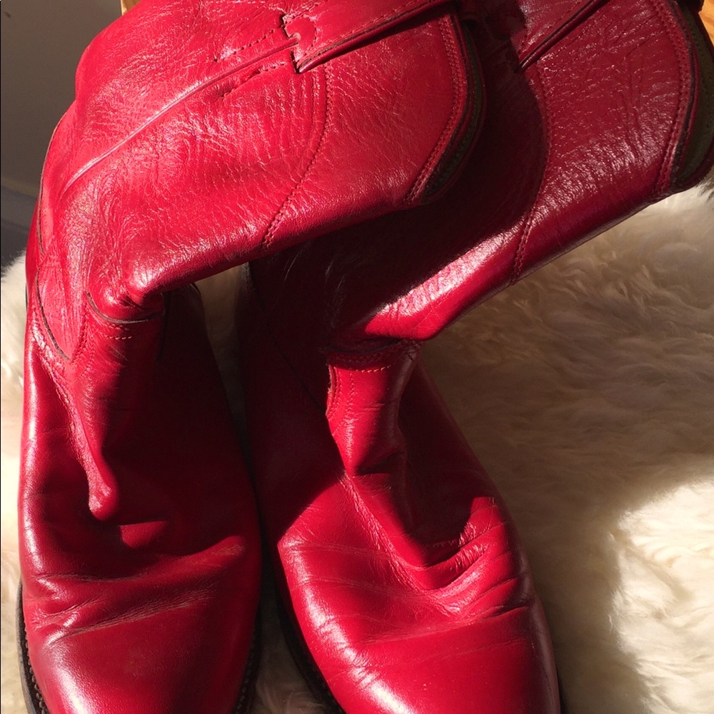 Justine boots roper red size 8C